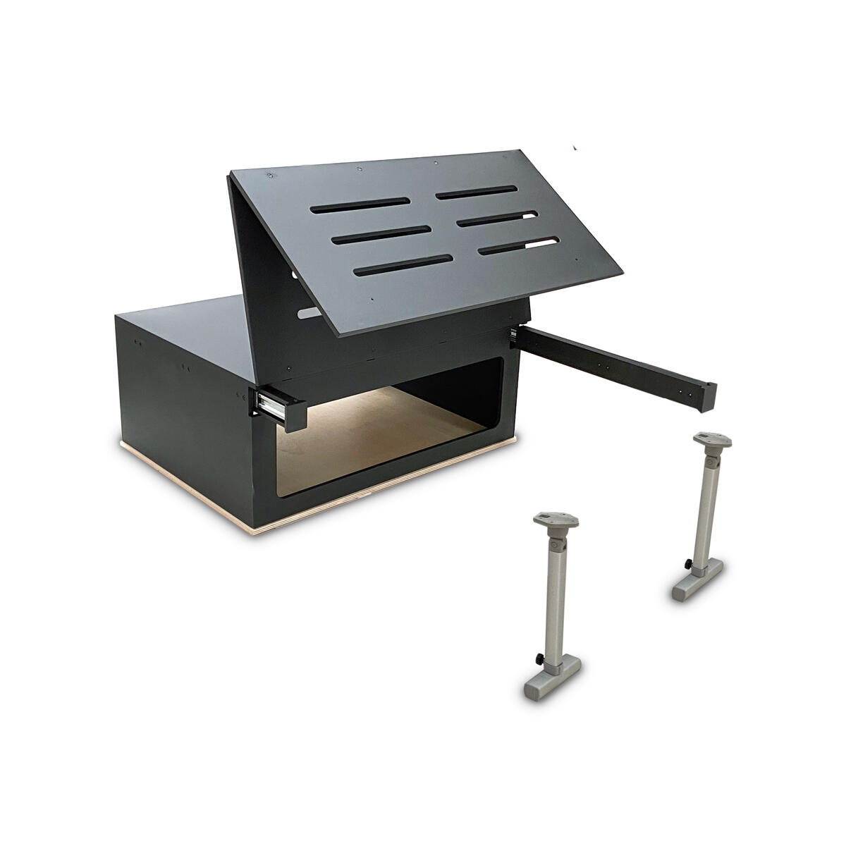 Mueble Camper MOKUZAI Negro 75x120x45cm 7/7