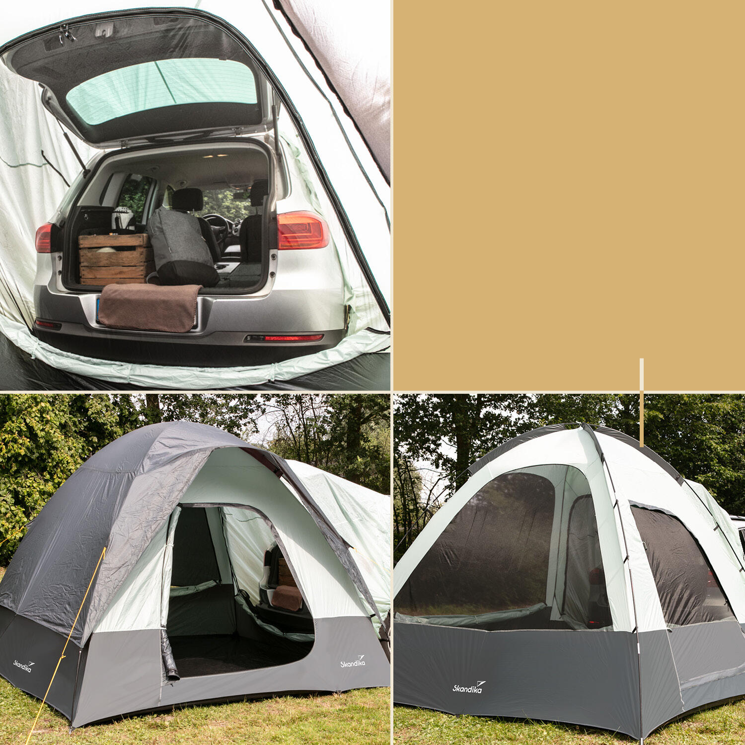 zelt zum aufblasen haus Aufblasbare Zelt, Campingzelt mit Pumpe, 2/4/6/8 Personen Zelte für Camping Wasserdicht Big Air mit Mesh Fenster Einfache Einrichtung Glamping Zelte mit große Apsis,Schwarz Sport & Freizeit Ösen Set - 14 reinforced canopy cover Farbe:arizonabeige