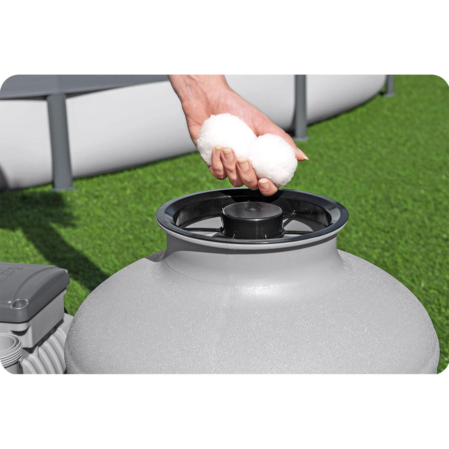 Pompa piaskowa do basenu 11355 L/h + tabletki multifunkcyjne chemia Bestway 5848 4/7