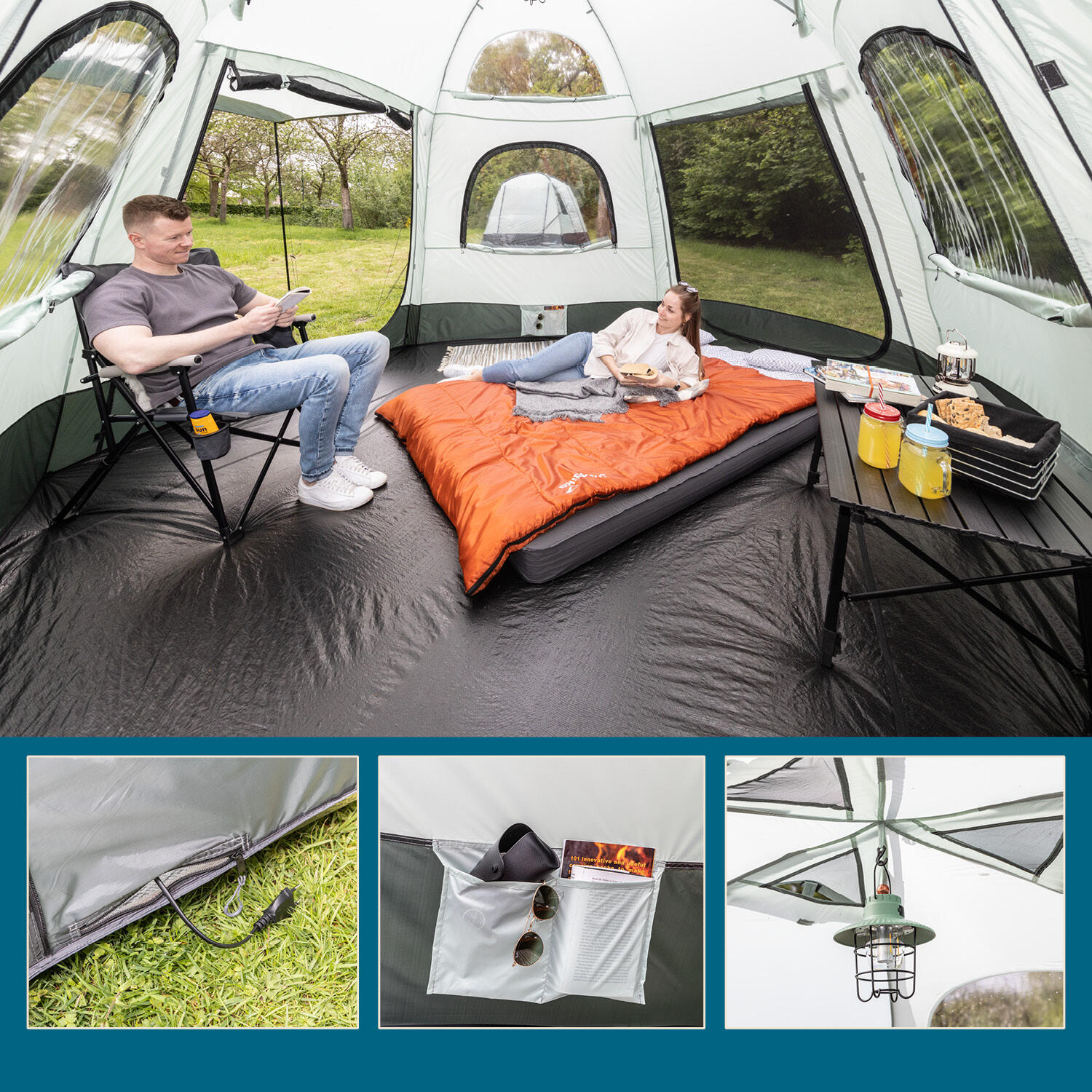 Auvent Avancée Pitea Dome - Autoportant pour véhicule SUV, Van - 2-4 personnes 3/9