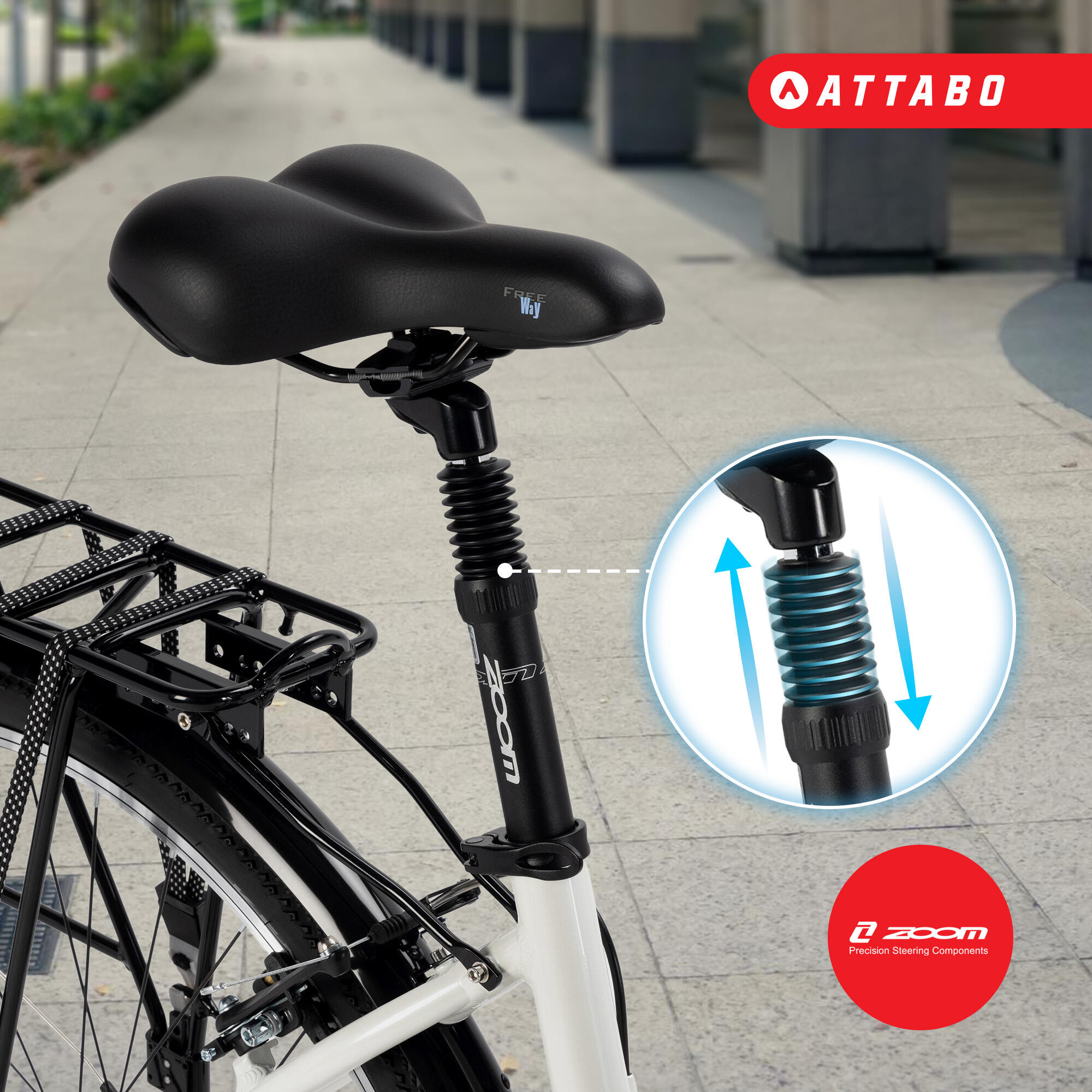 ATTABO Trekking bicicleta de trekking para mujer 4/7