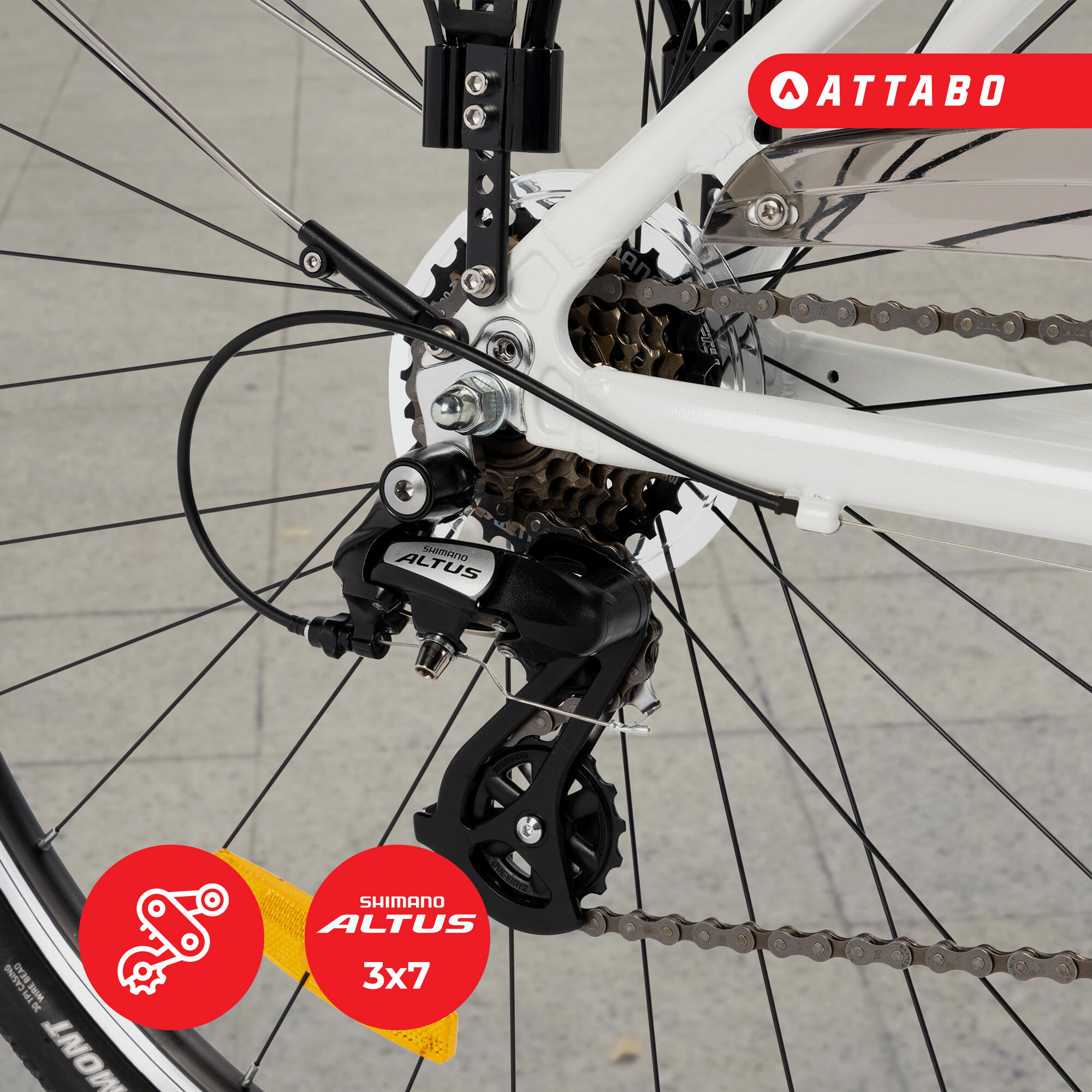 ATTABO Trekking bicicleta de trekking para mujer 7/7