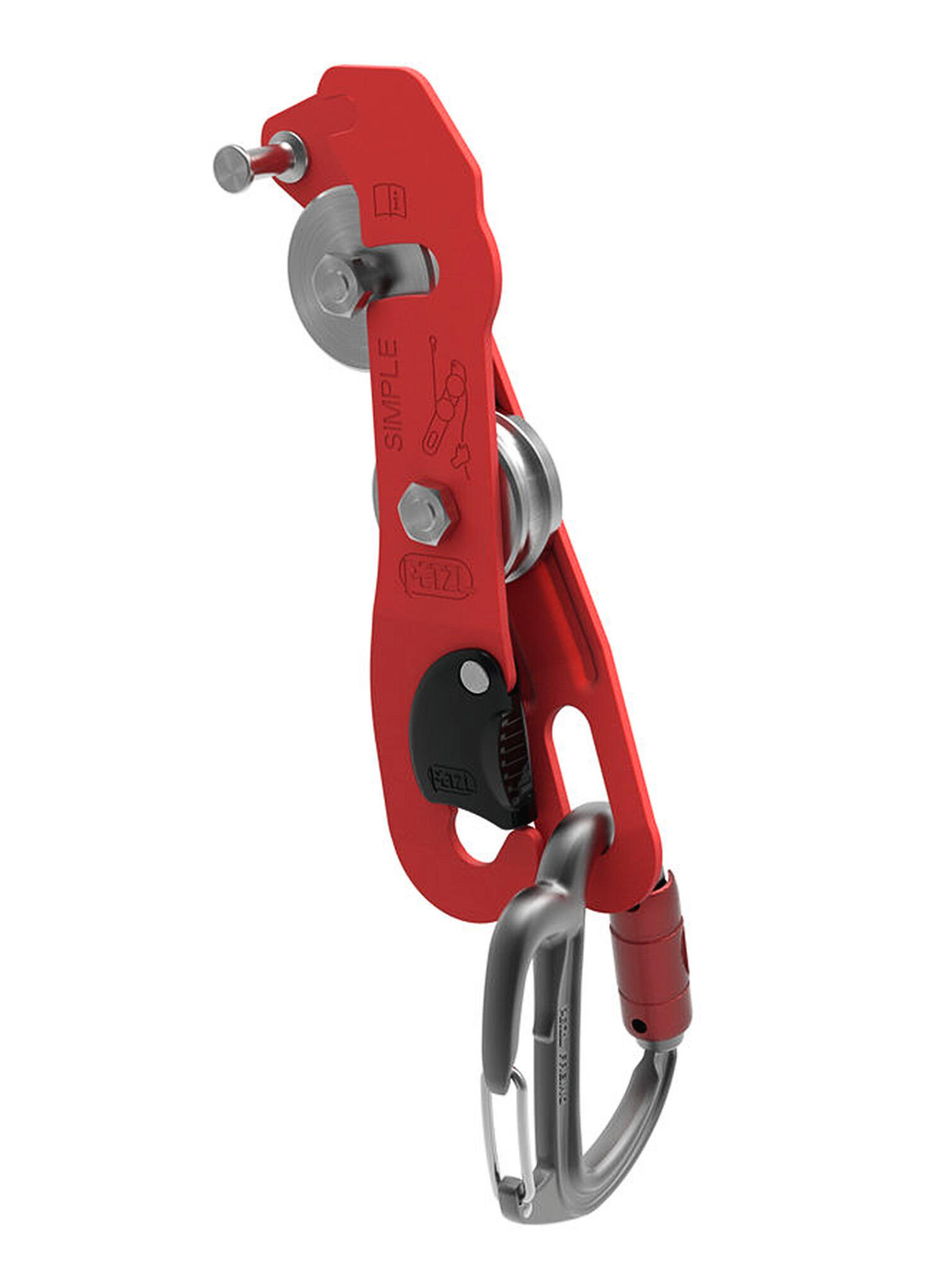 Petzl Simple : dispositif d’assurage compact en alliage, corde 10–11 mm 4/5