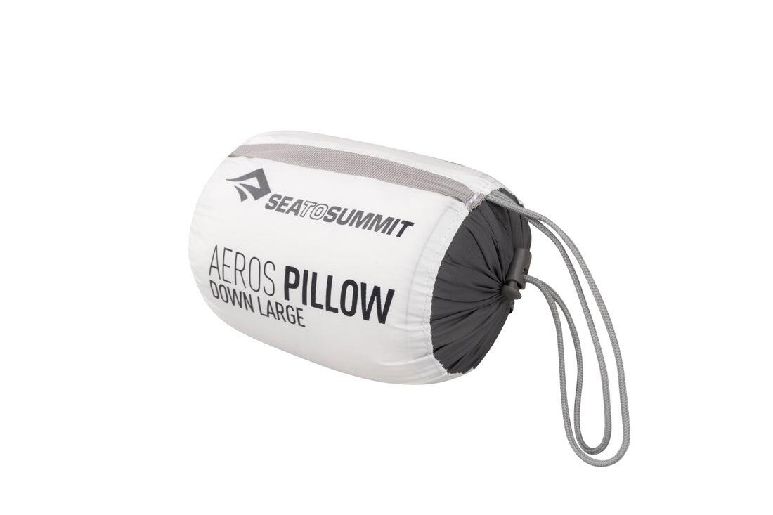 Aeros Pillow Sleeping Bag Sea To Summit - Aeros Ultralight Deluxe Cuscino Da Viaggio XL - Facile Da Gonfiare - Antiscivolo - Tasca Con Cerniera Ultra- SIL - Campeggio E Ciclismo Cuscino Da