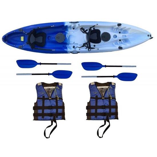 Kajak dwuosobowy sit on top do pływania Scorpio kayak Orinoko 2 zestaw