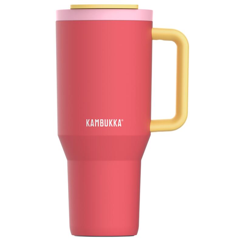 Kubek termiczny ze słomką Kambukka Rio 950ml - Pink Papaya