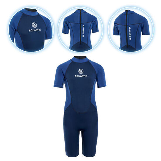 Pianka do pływania dziecięca AQUASTIC Wavey Jrb 2 mm