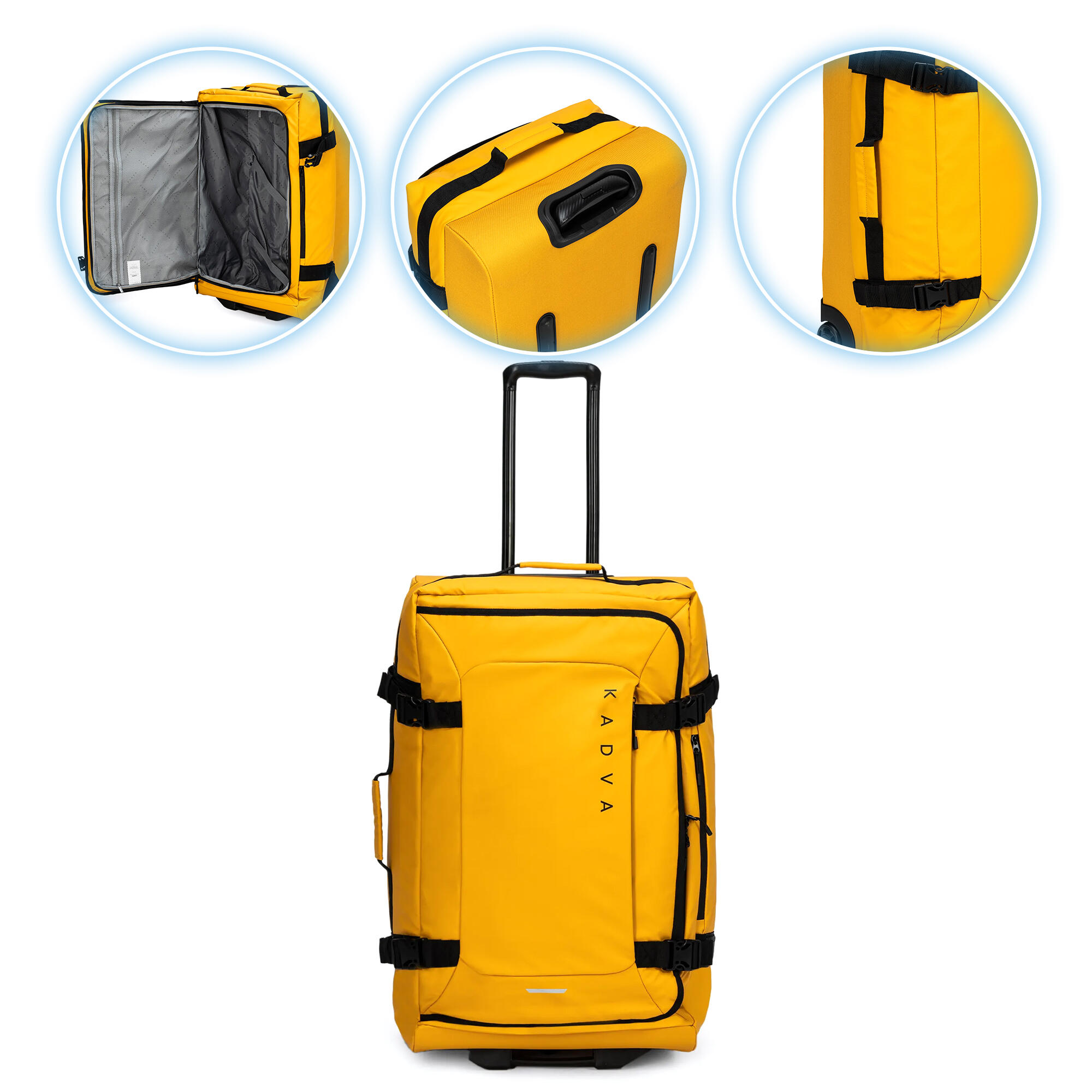 Kadva - Valise De Voyage Kadva Lazio - Sac De Voyage - Jaune - Decathlon
