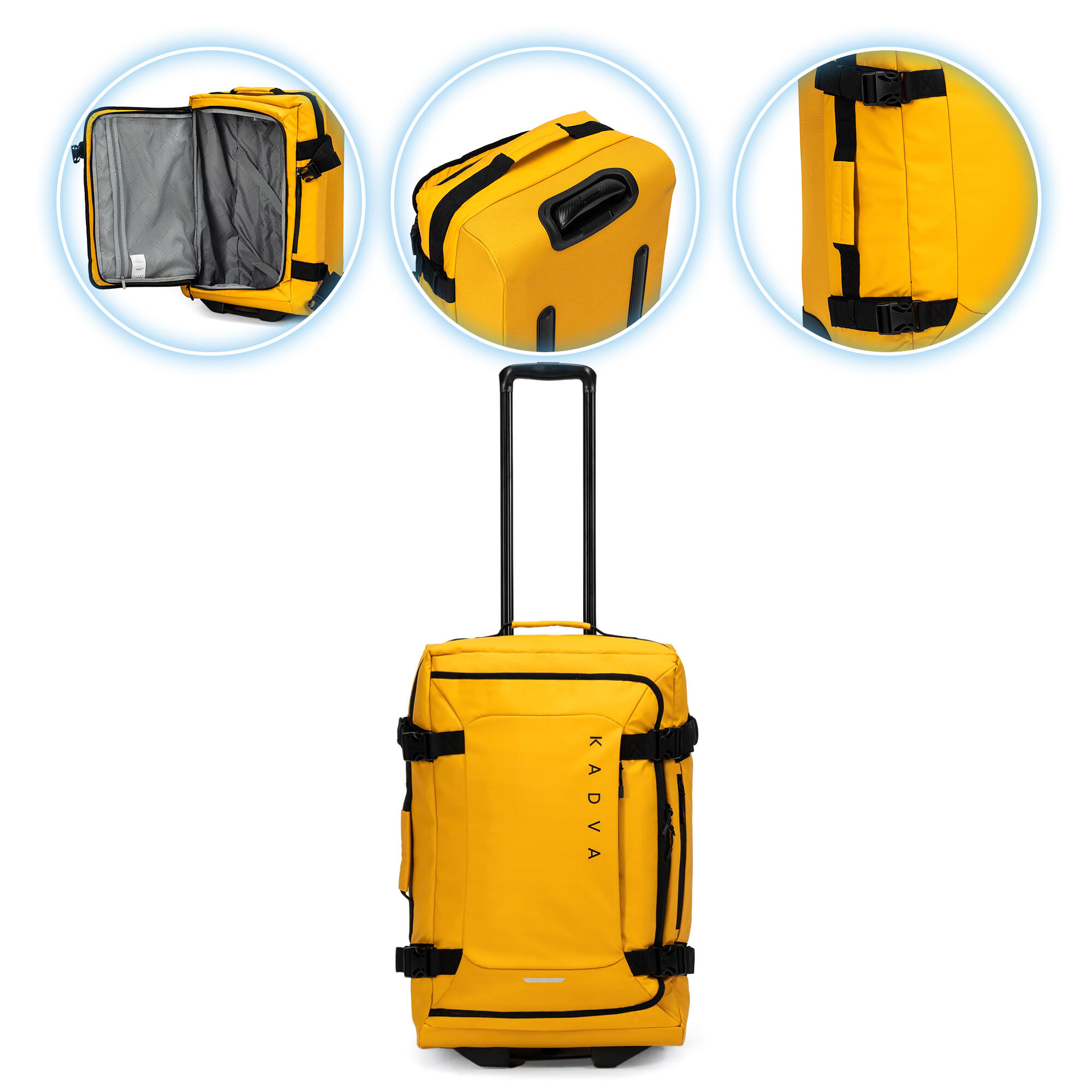 Kadva - Valise De Voyage Kadva Lazio - Sac De Voyage - Jaune - Decathlon