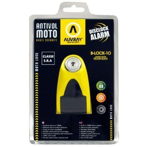 ANTIVOL SRA BLOC DISQUE SRA ALARME BLOC10 JAUNE 1/3