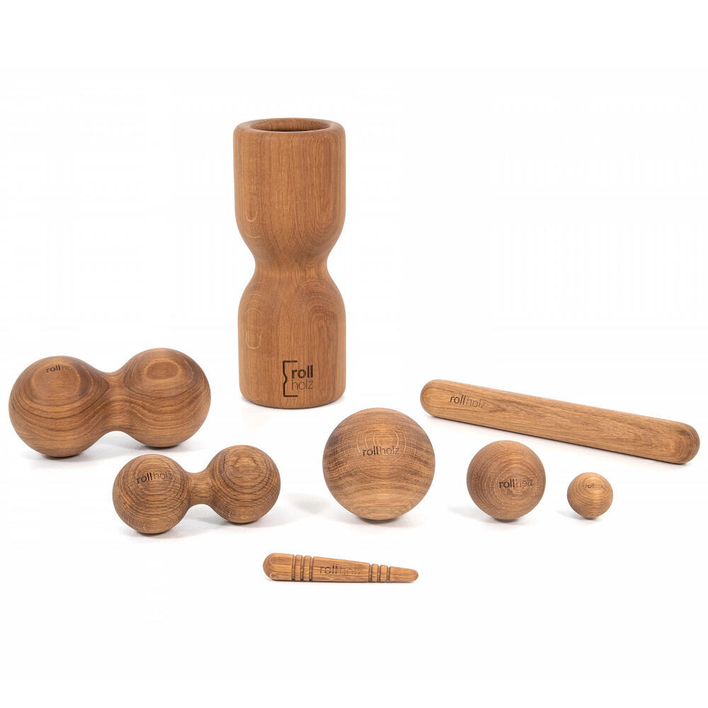 ROLLHOLZ Faszienset 8-teilig Eiche Made in Germany FSC zertifiziertes Holz - ROLLHOLZ