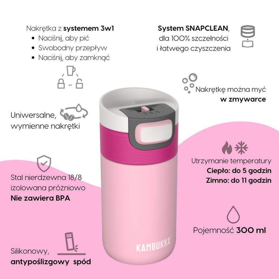 Kubek termiczny termos samochodowy Etna 300ml - Brushing Bride