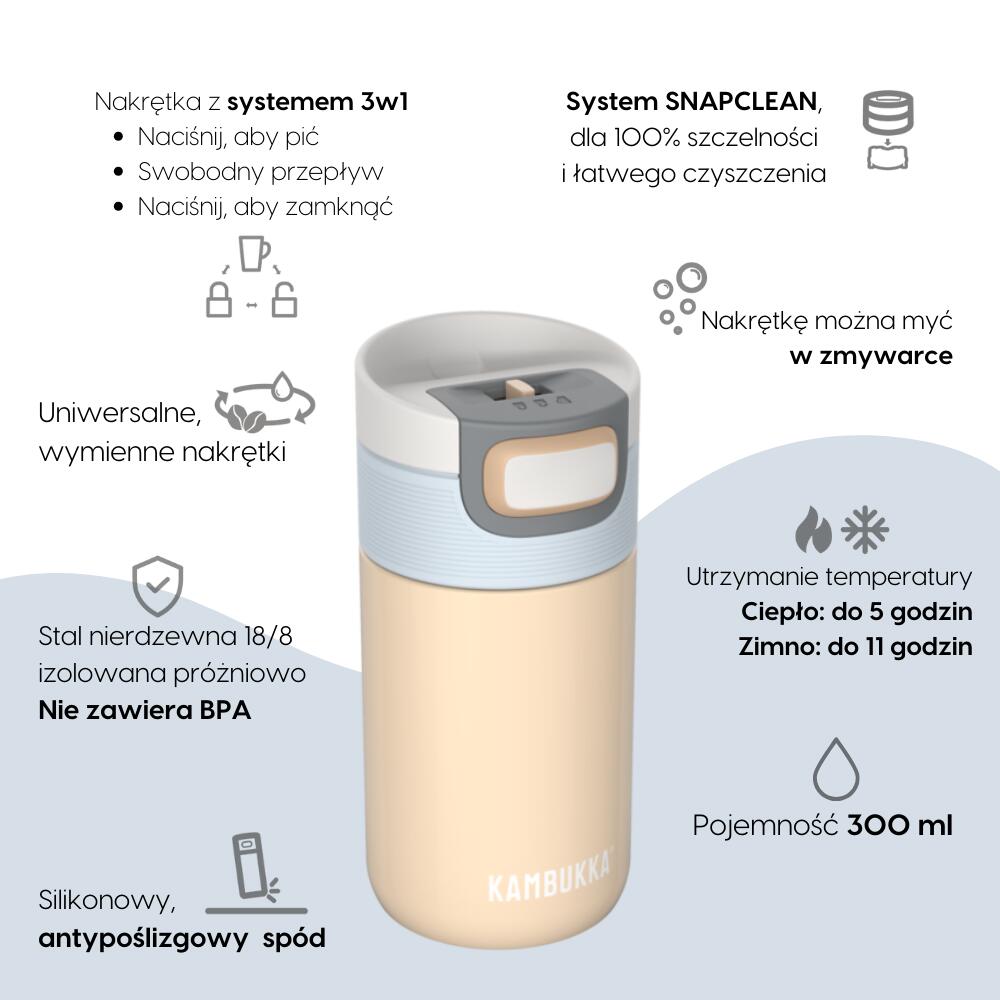 Kubek termiczny na kawe termos Kambukka Etna 300ml Iced Latte 2/7