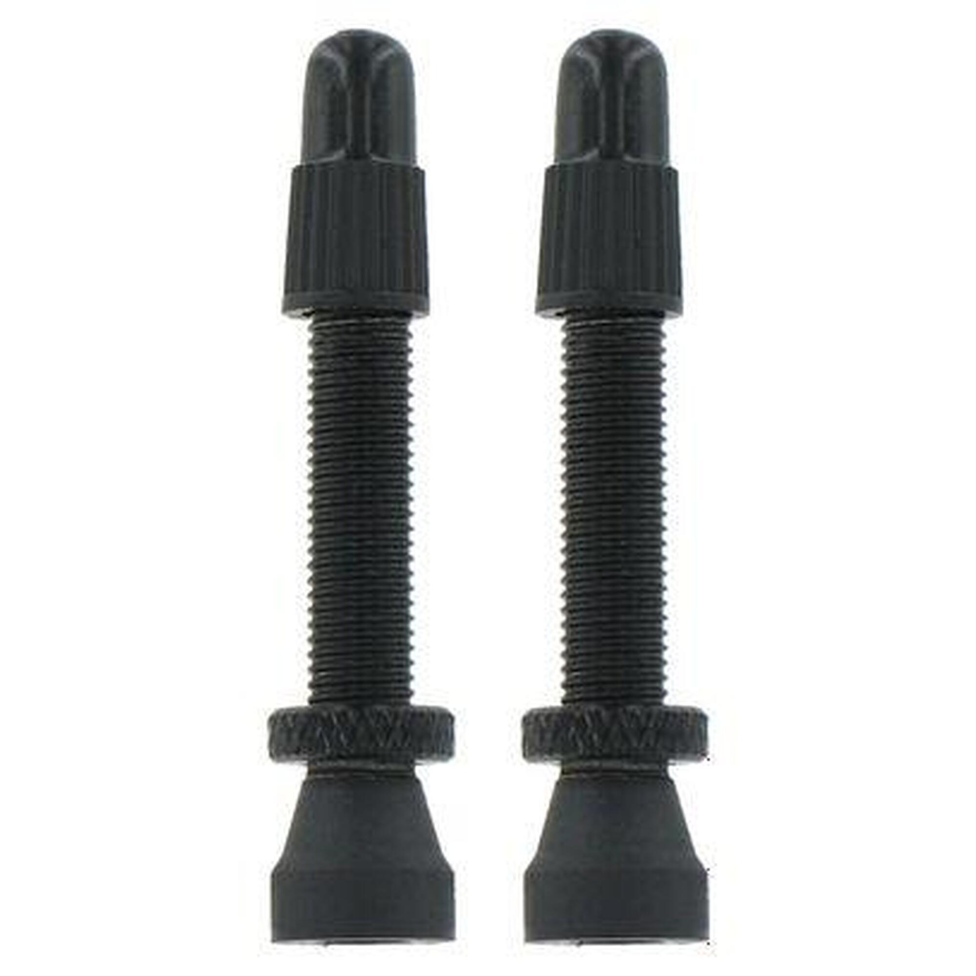 Var - Var Kit 2 Valves Tubeless Aluminium 35 Mm Noir - Valve De Gonflage - Noir - 35 Mm - Decathlon