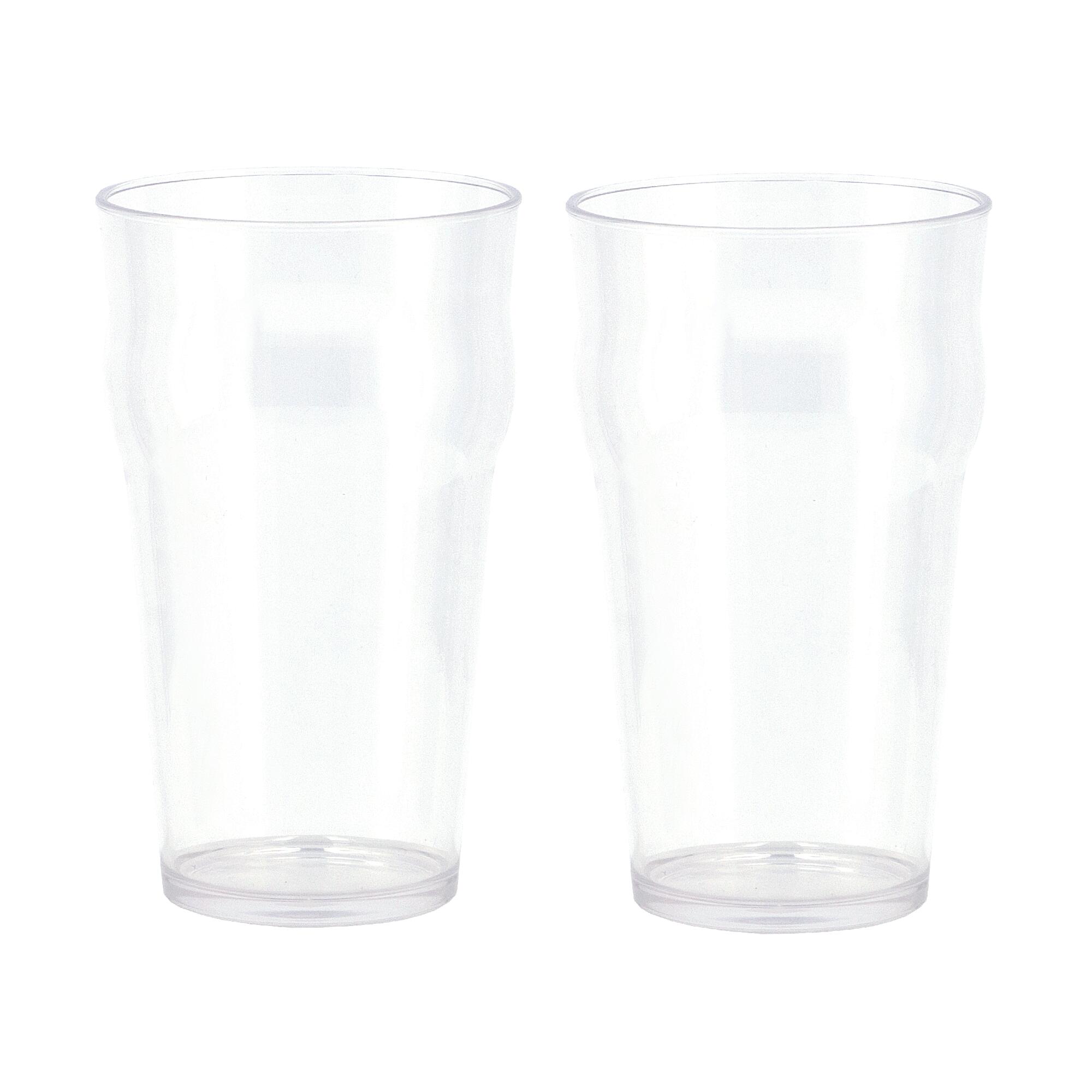 Feria beer glass clear 2 pcs. Made of BPA-free plastic. 1/2