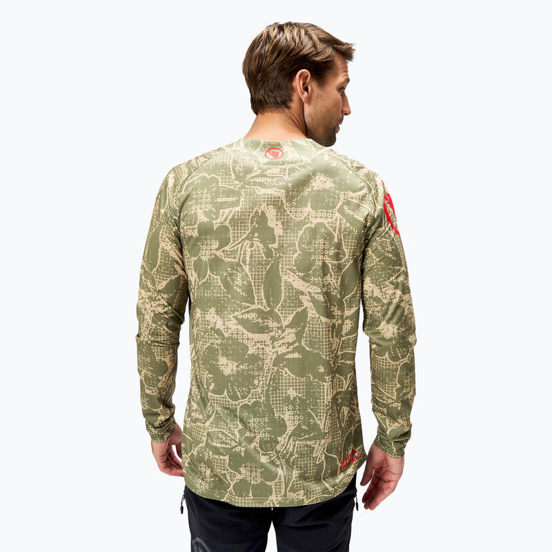 Longsleeve rowerowy męski Endura Grid Floral Ltd