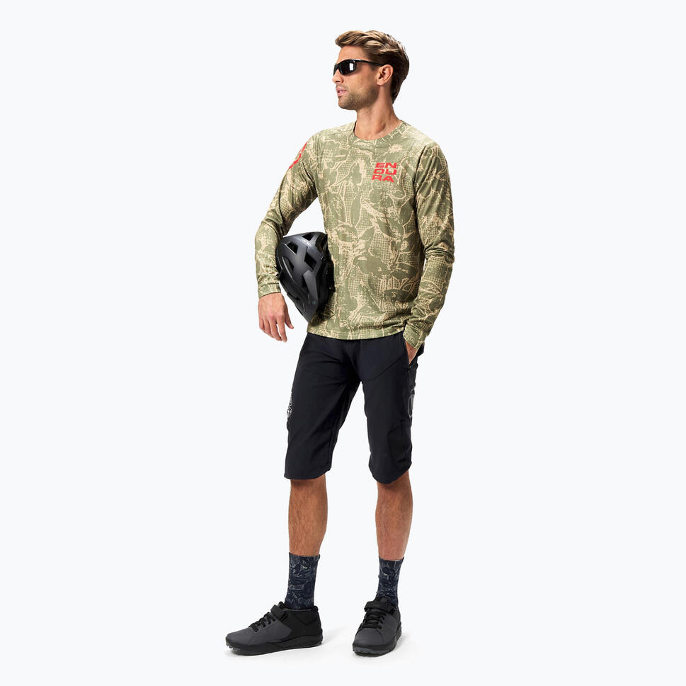 Longsleeve rowerowy męski Endura Grid Floral Ltd
