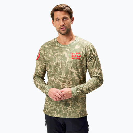 Herren-Radtrikot Langarm Endura Grid Floral Ltd