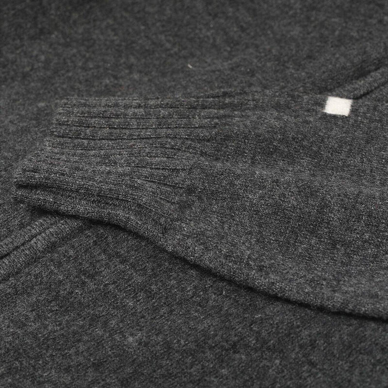 Bluza merino z zamkiem i kapturem Taimen - Ciemnoszara