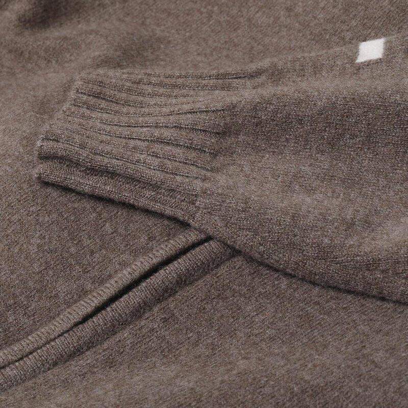 Bluza merino z zamkiem i kapturem Taimen - Ciemnoszara