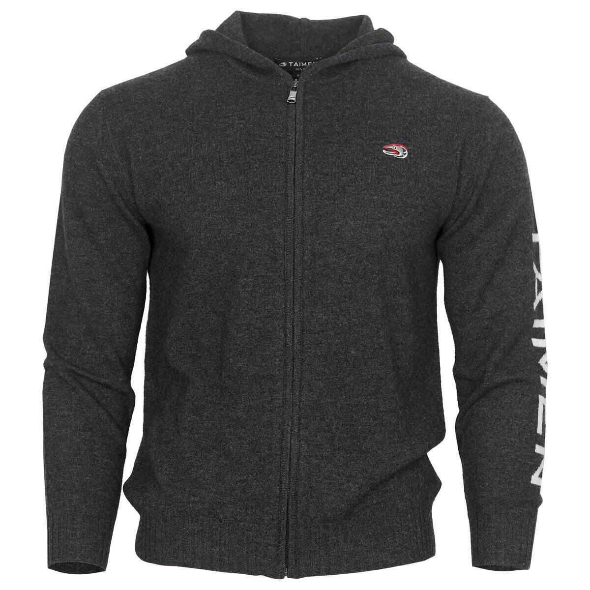 Bluza merino z zamkiem i kapturem Taimen - Ciemnoszara 1/7
