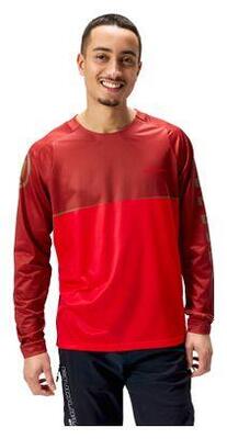 Endura Core Printed Langarm-Trikot – Rot, L