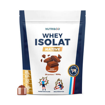 Whey Isolate Native - Prise de Masse & Musculation - Goût Café - 900gr
