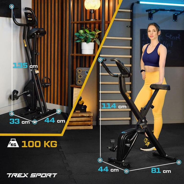 Rower stacjonarny mechaniczny składany Xbike FLIX TX-320XB czarny