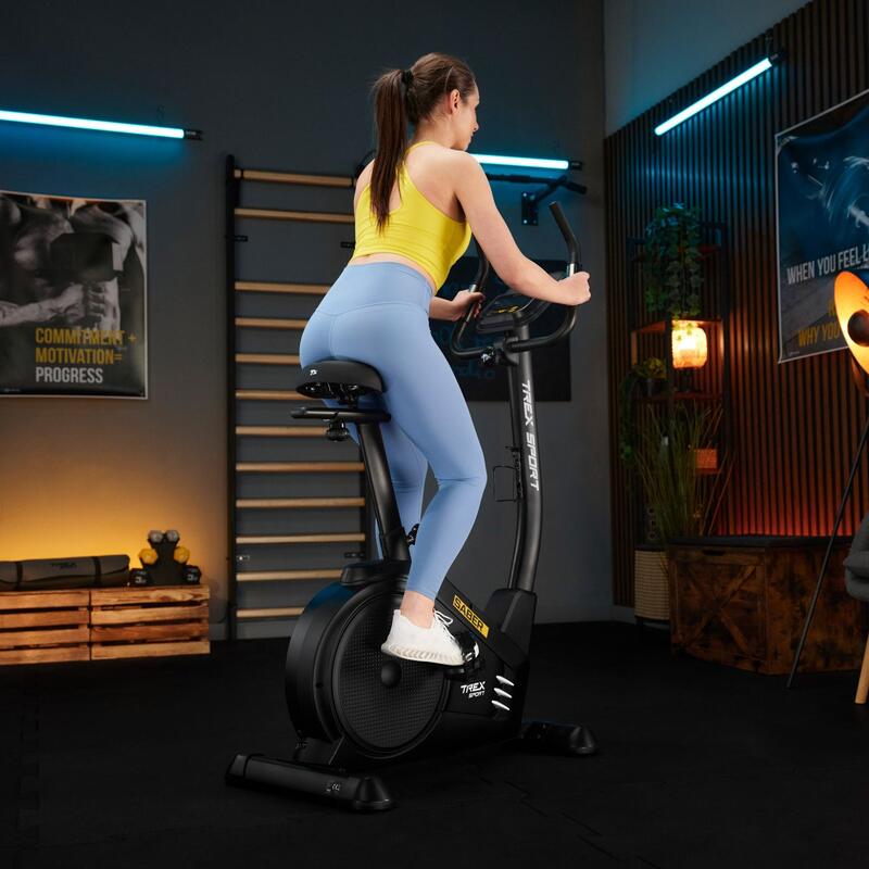Rower stacjonarny elektryczno-magnetyczny SABER TX-750EB czarny