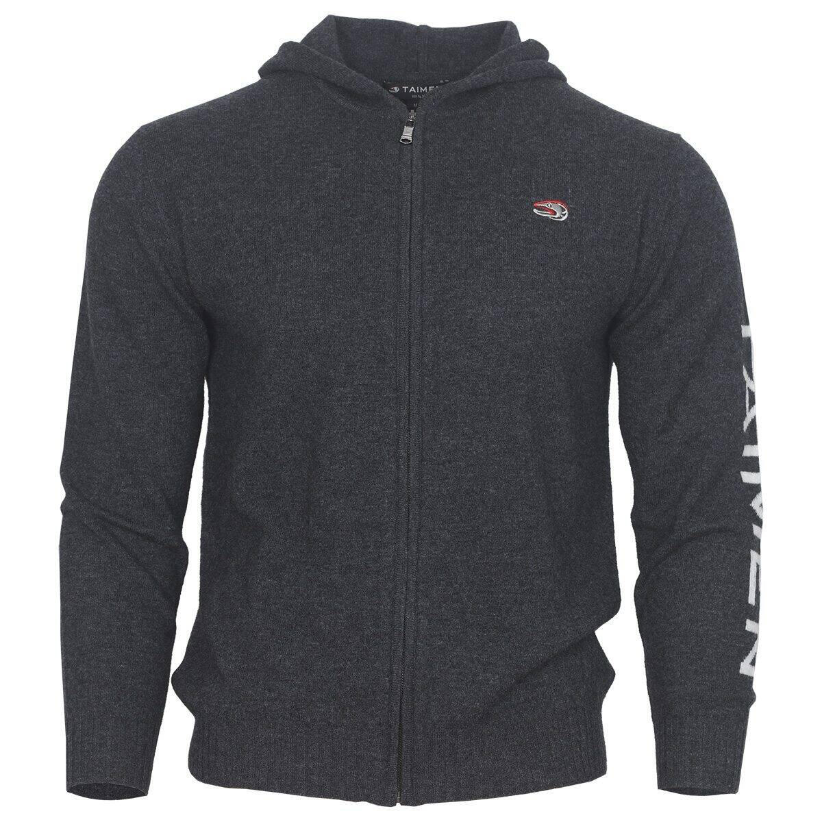 Bluza merino z zamkiem i kapturem Taimen - Ciemnoszara 7/7