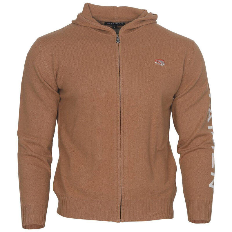Bluza merino z zamkiem i kapturem Taimen - Ciemnoszara