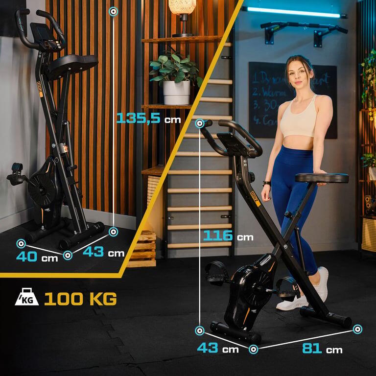 Vélo d’appartement X-bike Trex Sport BRIZ TX-340XB magnétique noir pliable 4/7