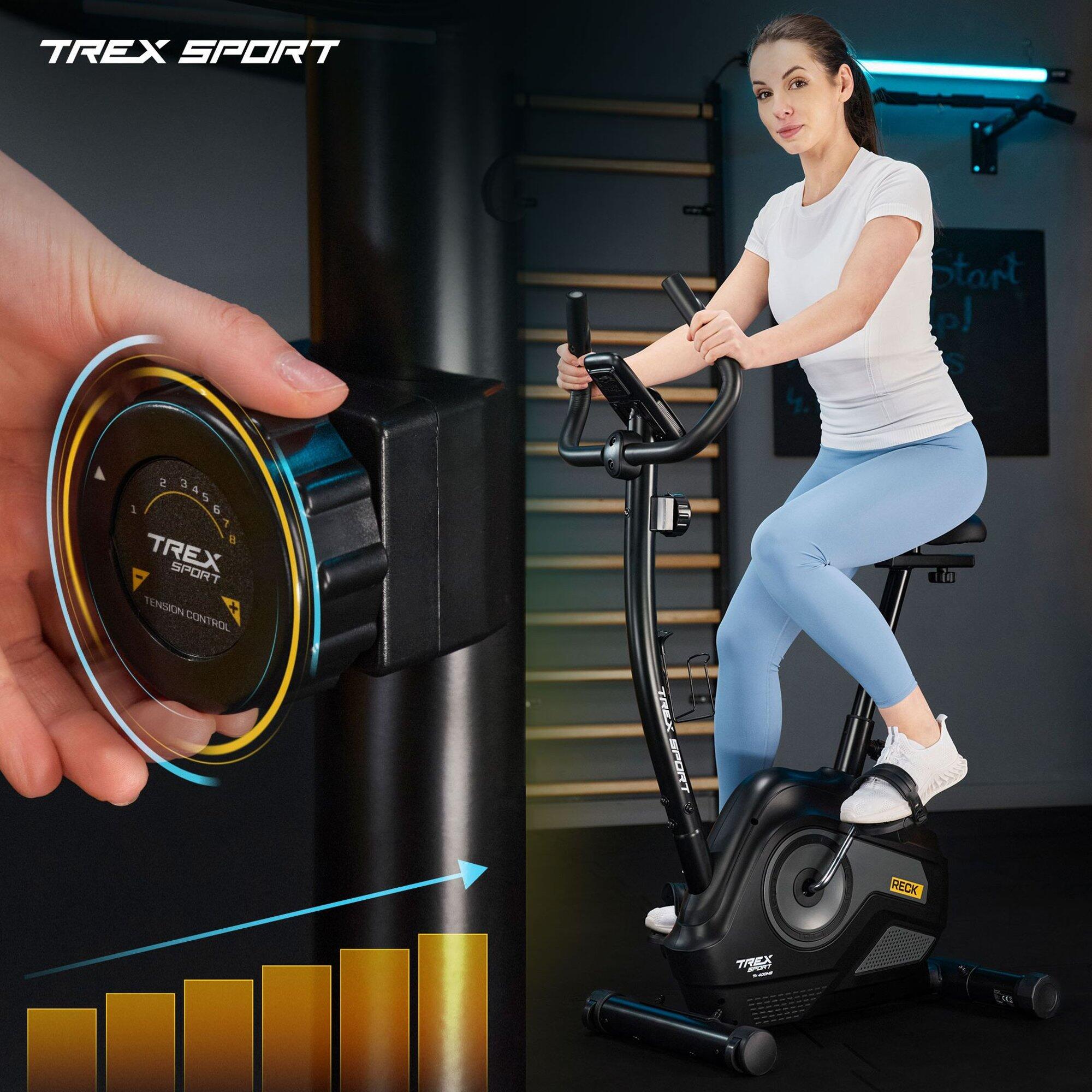 Rower stacjonarny indoor cycling Trex Sport RECK TX-400MB magnetyczny szary
