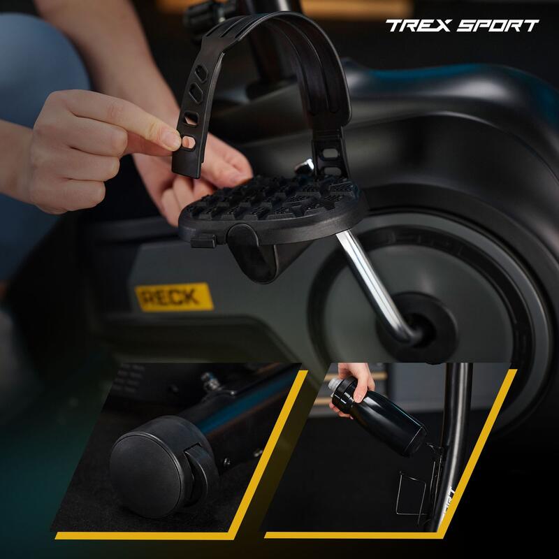 Bicicletă indoor cycling Trex Sport RECK TX-400MB magnetică gri