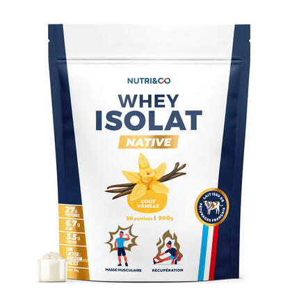 Whey Isolate Native - Prise de Masse & Musculation - Goût Café - 900gr