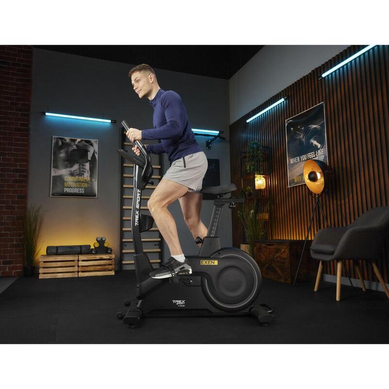 Rower stacjonarny elektryczno-magnetyczny EXEN TX-950EB czarny
