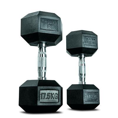 Hantel Hexagon Set – 2 x 17.5 kg – Dumbbell Set - Kurzhantel Set