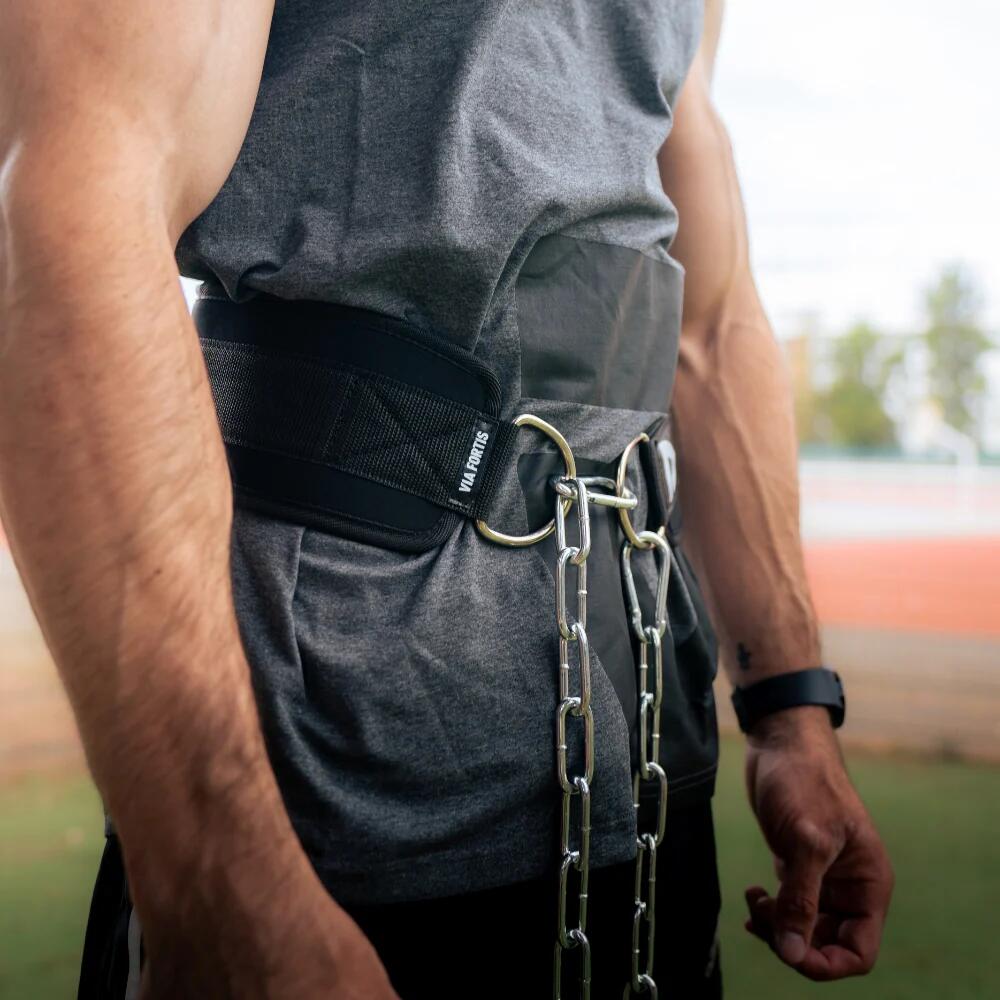 Verzwaarde riem met ketting, voor dips, pull-ups en meer 3/6