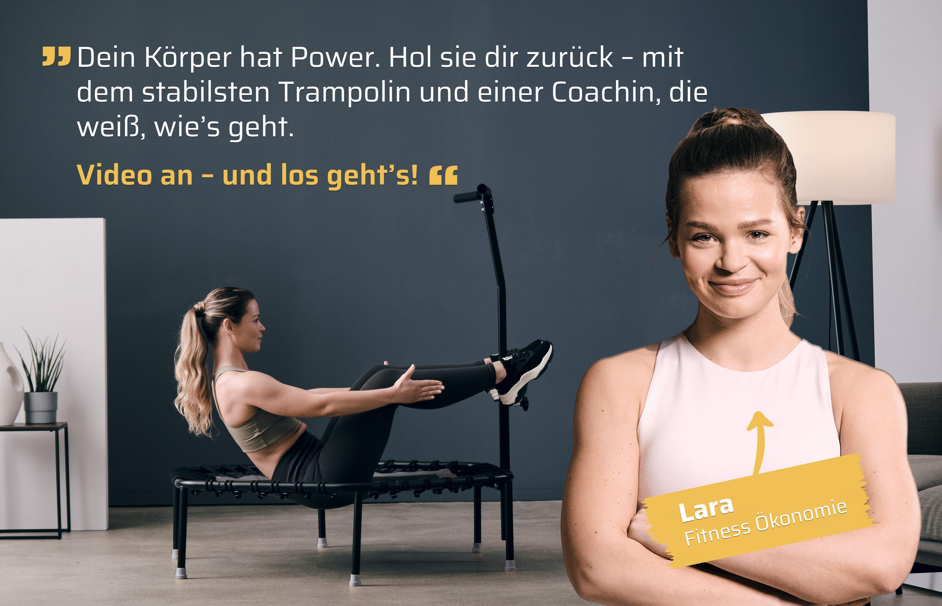 Trampoline de fitness SportPlus avec barre de maintien, jusqu’à 100 kg 7/7