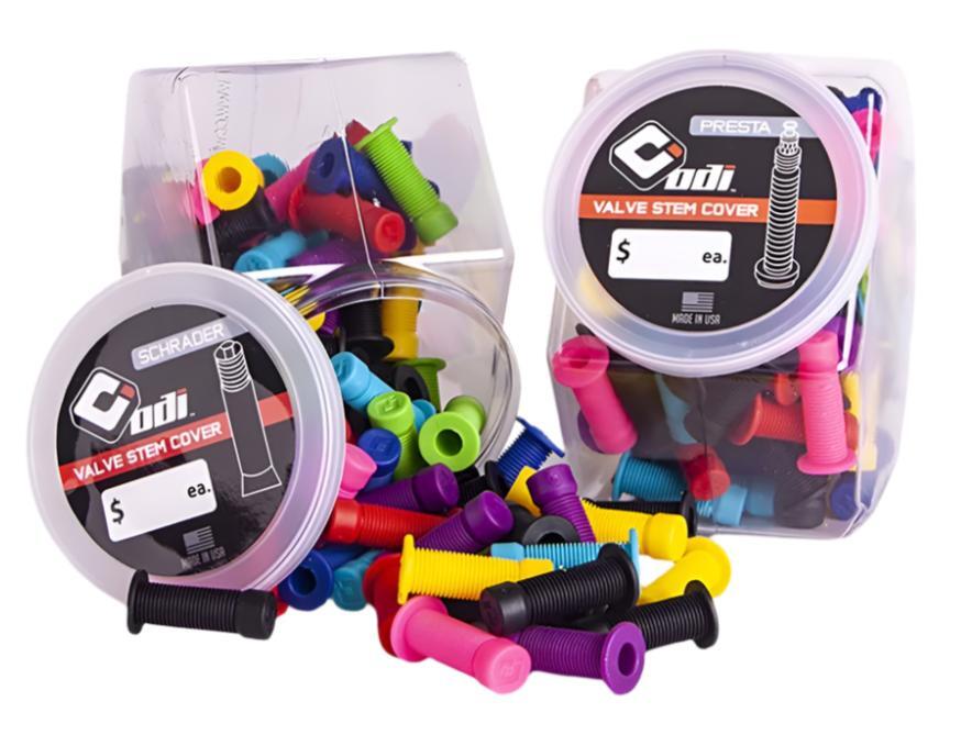 ODI Candy Jar Valve Stem Covers Schrader 100 Assorted Colours