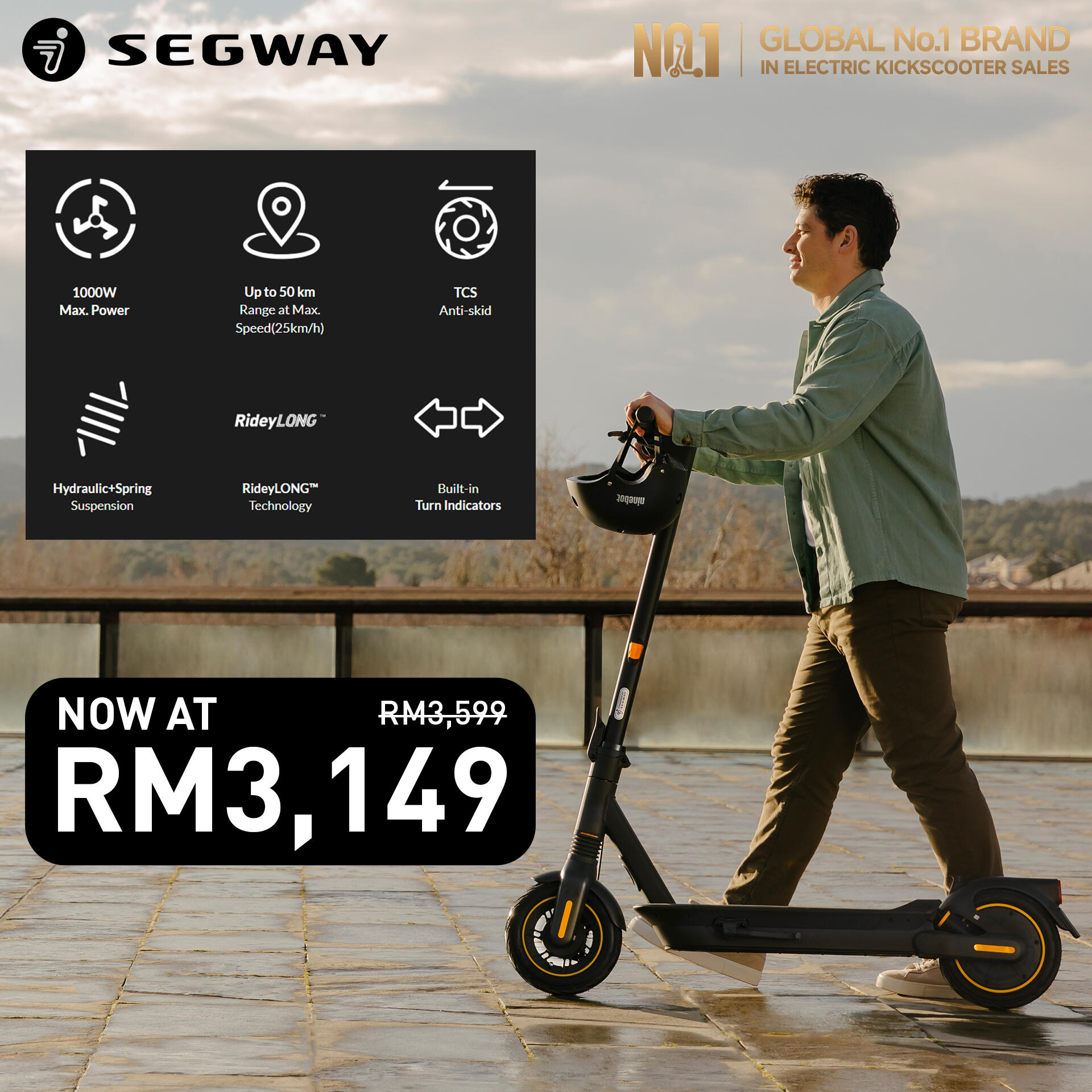 Ninebot Malaysia Ninebot Decathlon Segway Electric KickScooter Max G2