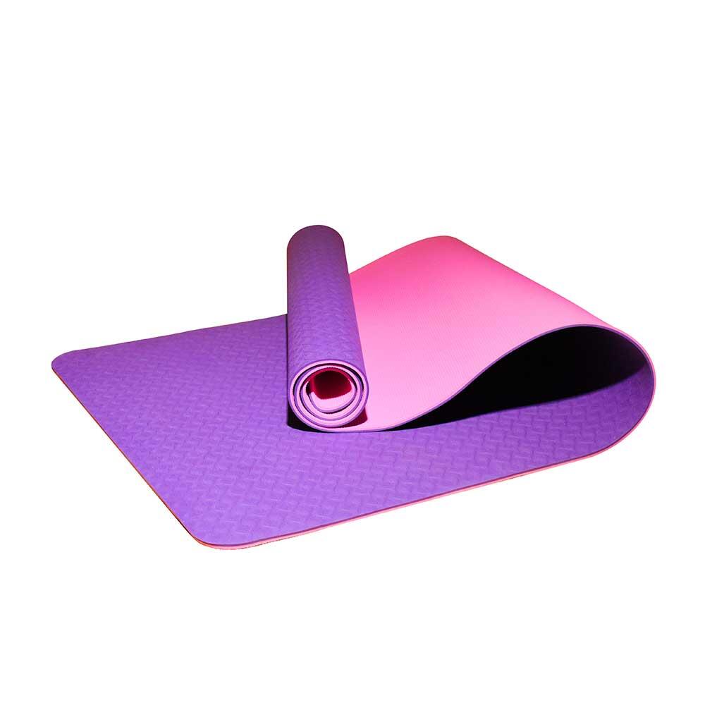 Tpe 2-Layer Yoga Mat 6mm Purple/Pink