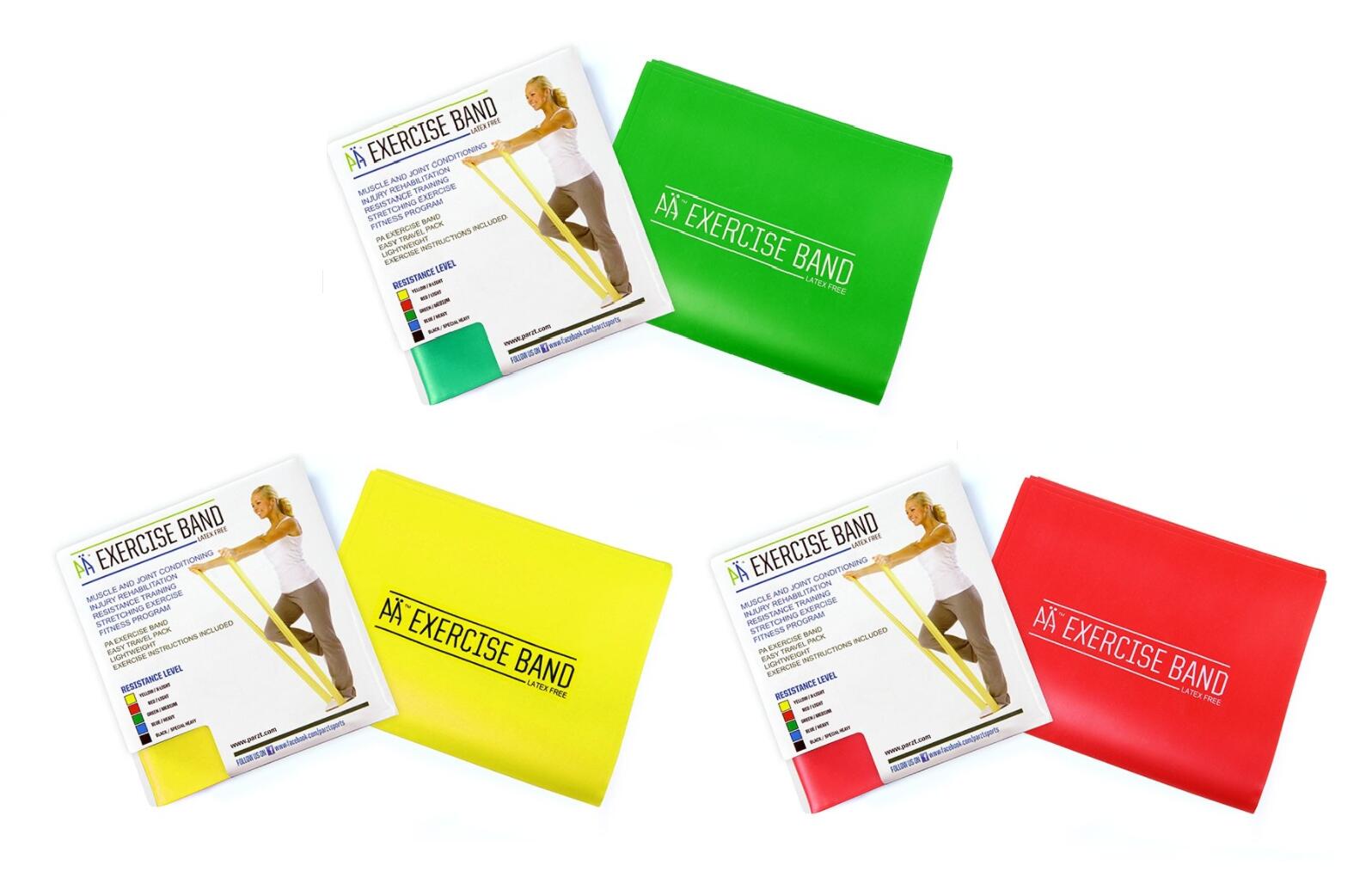 Exercise band Advance Training set of (Green, Blue, Black)