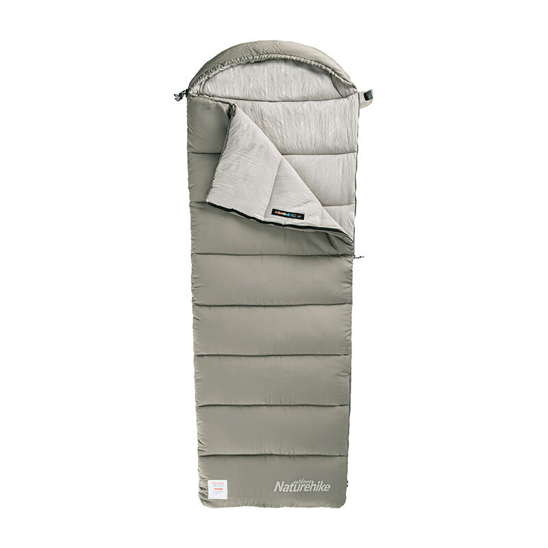 M300 Envelop Washable Cotton Sleeping Bag With Hood 6°c Green
