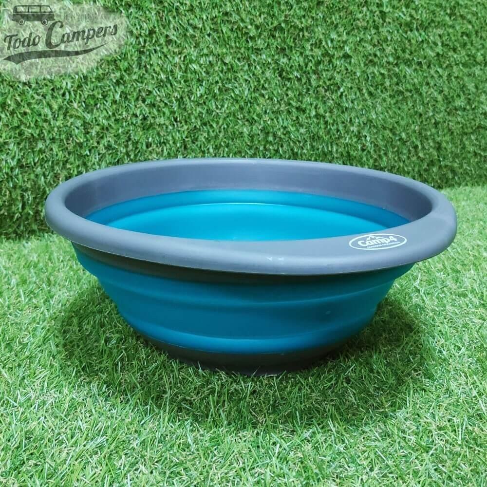 Bol plegable de silicona turquesa y gris de 27 cm 4/6