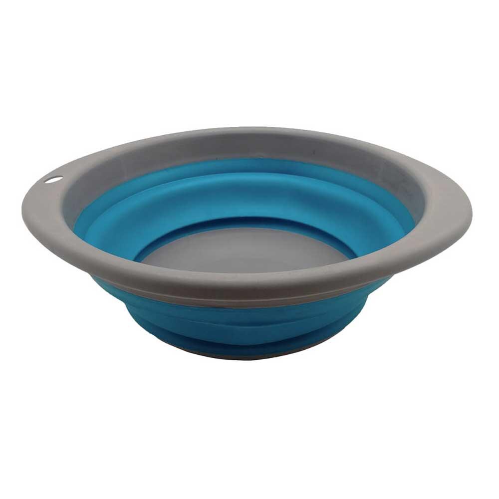 Bol plegable de silicona turquesa y gris de 27 cm 1/6