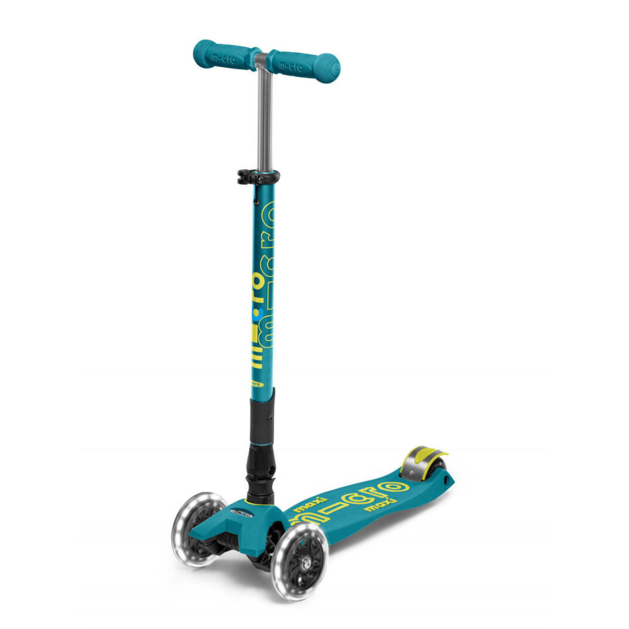 Trottinette enfant Maxi  Deluxe pliable  Pétrole LED