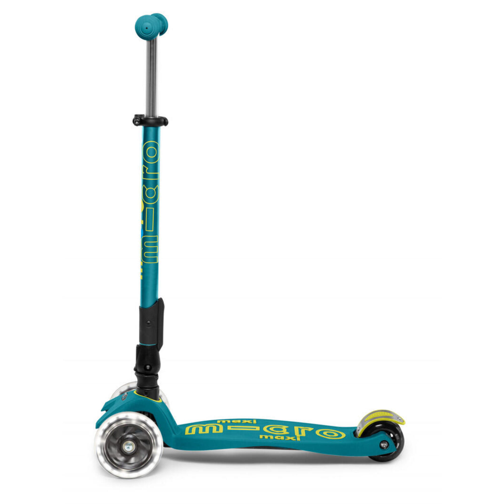 Trottinette enfant Maxi  Deluxe pliable  Pétrole LED 2/6