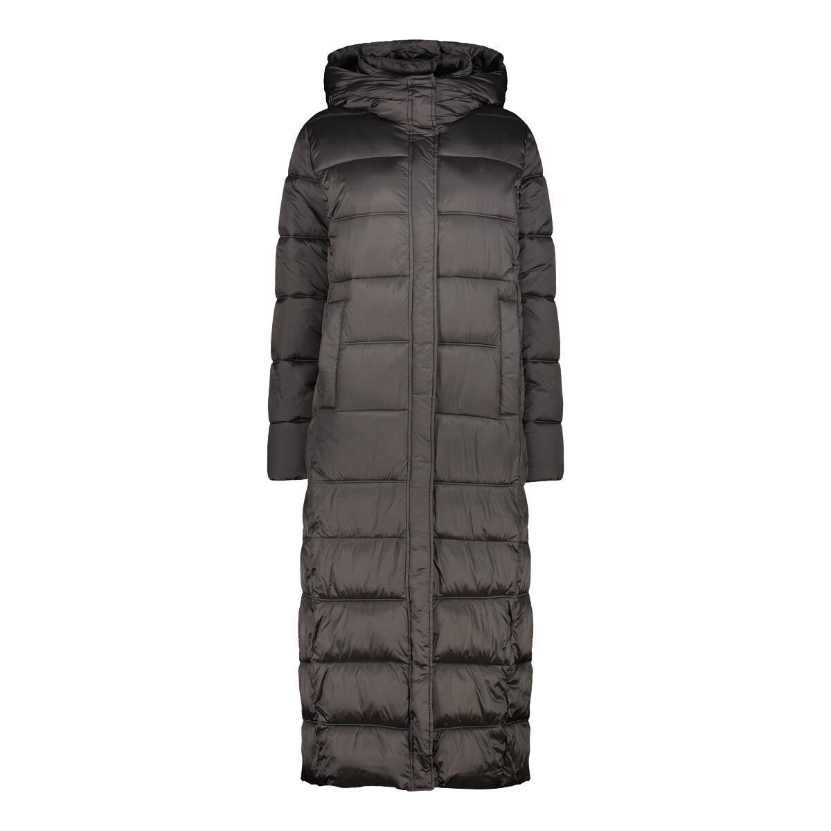 Casaco acolchoado longo com capuz efeito brilhante mulher CMP 2/8