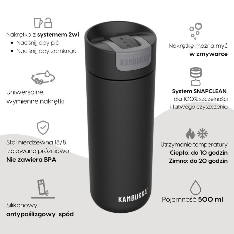 Kubek termiczny termos szczelny Olympus 500ml Matte Black